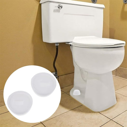 4 Packs Universal Toilet Bolt Caps, Round Plastic Push-On Toilet Bowl Bolt Caps Covers, White Color