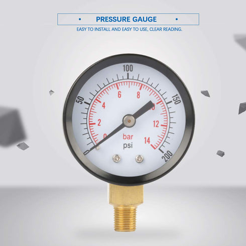 Easy Install Manometer Pressure Gauge NPT Circular Dial for Industrial Tools Industrial Hardware
