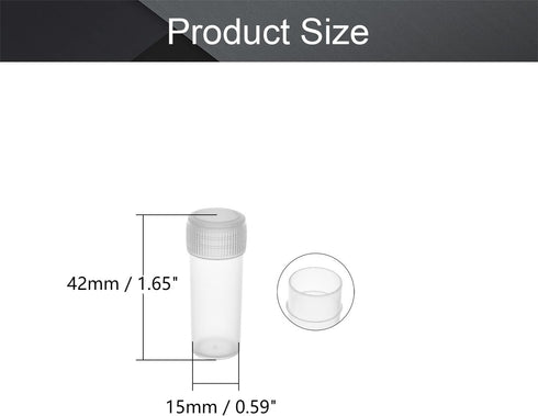 Othmro 50Pcs 5ml Plastic Lab Cylindrical Chemical Reagent Bottle, Wide Mouth Laboratory Reagent Bottle, Sample Sealing Liquid Storage Container for Food Store White Translucent by Othmro