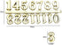 1 Set Black Clock Numerals Kit, Digital Clock Parts with Roman and Arabic Numbers for Home Improvement
