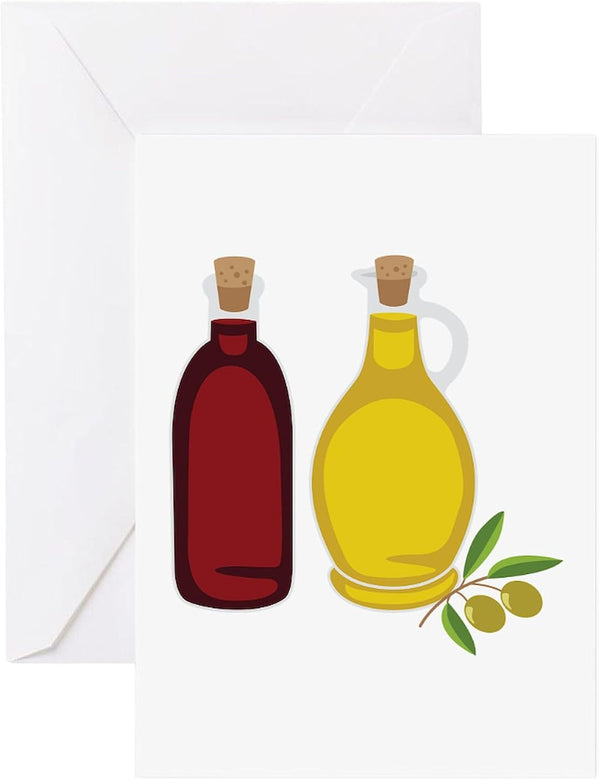 CafePress Olive Oil Greeting Cards Greeting Card (20-pack), Note Card with Blank Inside,