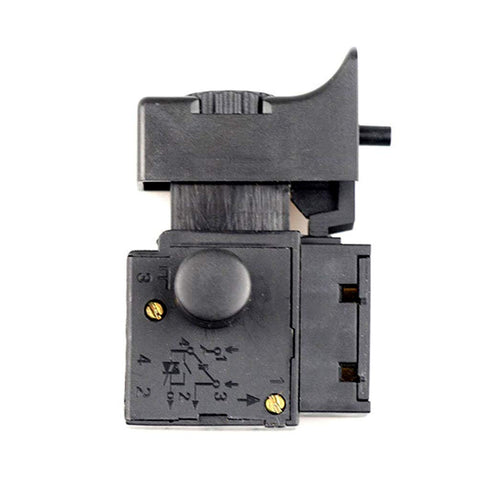 Speed Regulating Switch FA2-61BEK Electric Drill Power Tool Trigger Button Switch, Black, Height 55.6mm