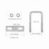 4 Sets 304 Stainless Steel Square U-Bolts, 1-3/8"(35mm) Inner Width, Accessories for Automobiles Trailer, Boat
