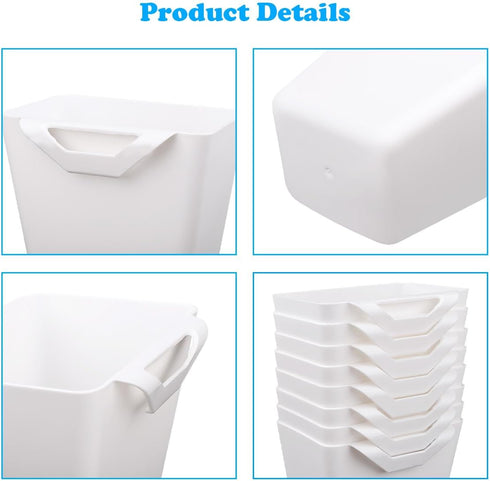 Tonxus 8 Pack Hanging Cup Holders, Multipurpose Rolling Cart Accessories Utility Cart Accessories For Art & Craft