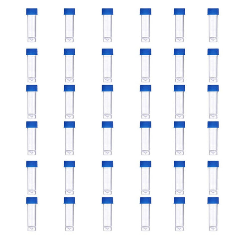 36PCS 5ml Cryo Tubes, Plastic Sample Vials with Screw Caps, PP Material, Silica Gel Gasket, Free from DNase, RNase
