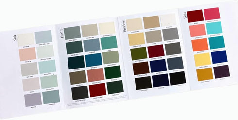Country Chic Paint Color Card - 50 Swatches for Furniture Paint