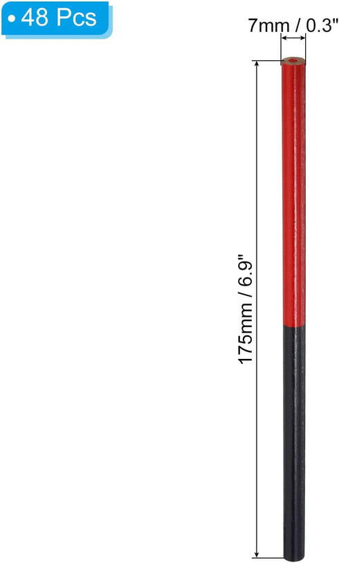 PATIKIL Red and Blue Round Pencils, 48 Pack HB Graphite Pencils Wood Pencils Double-Ended Pencil for Classroom Office Engineering Marking by PATIKIL