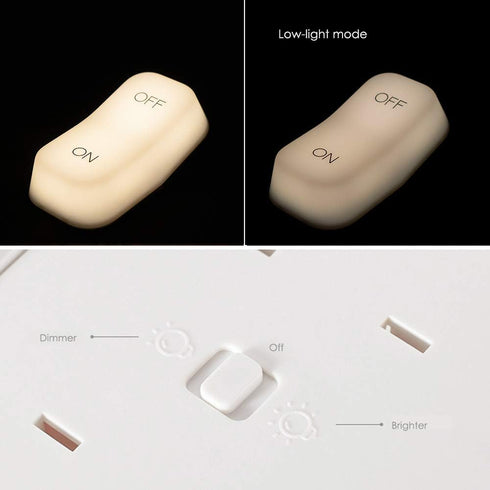 DesignNest 2 On-Off lamp, Easy Switch LED Night Light, Gravity Sensor, Light Levels, USB, Portable Rechargeable Bedside