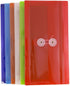 JAM PAPER Plastic Envelopes with Button & String Tie Closure, #10 Business Booklet, 5 1/4 x 10, Assorted Colors, 6/Pack