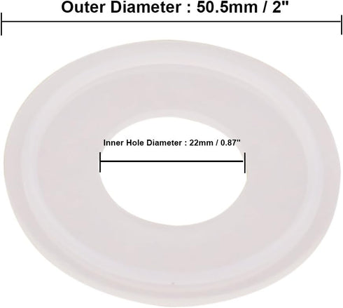 DERNORD Silicone Gasket Tri-Clover O-Ring - 1 Inch (Pack of 2)