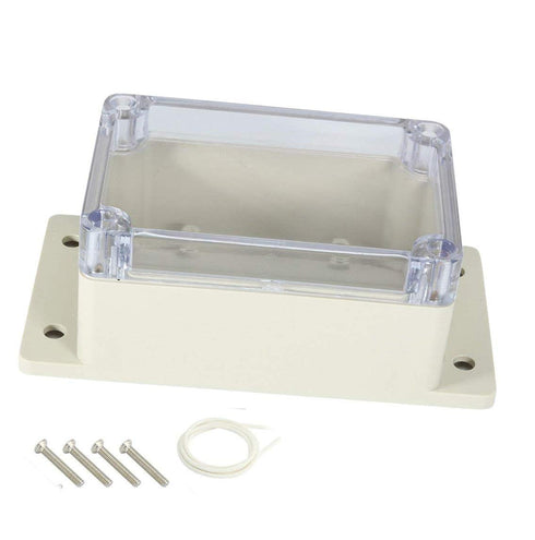 YXQ Clear Cover Junction Box, Waterproof ABS Project Case Enclosure with Hole for Cable Wire Connect, 100x68x50mm