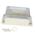 YXQ Clear Cover Junction Box, Waterproof ABS Project Case Enclosure with Hole for Cable Wire Connect, 100x68x50mm