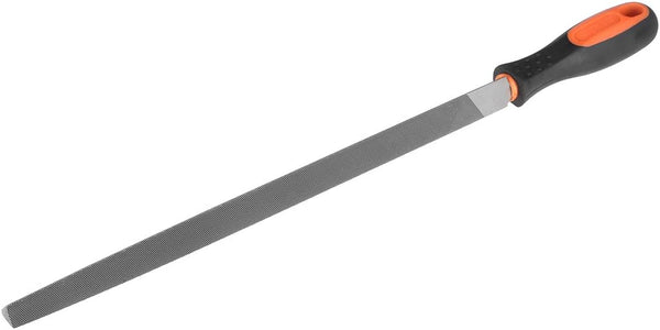 uxcell 12-Inch High Carbon Hardened Steel Triangle Side Three Square File with Handle, Second Cut Grade
