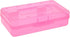 Juvale 4-Pack Large Capacity Plastic Pencil Boxes, Colorful Clear Stackable Cases for School Pens, Markers, Crayons,