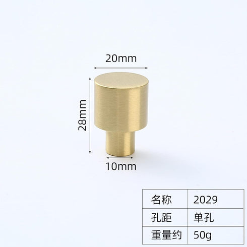 PILYON 4 20 28 10mm Furniture Knob Pcs Brass Handle Handles for Home Improvement/Drawer/Cabinet/Bedside Table Handle, *