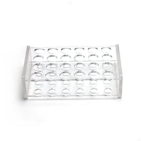 Othmro 1Pcs Test Tube Rack Holder, 14mm 24-Well Centrifuge Tube Holder, Transparent Plastic Stand
