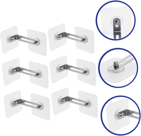 6pcs BESPORTBLE -tip Furniture Wall Anchors for Proofing Secure Cabinets Dressers Bookcases and Tv Stands Easy Adhesive