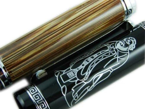 Lanxivi Duke 551 Confucius Fude Nib Fountain Pen, Bent Nib Natural Bamboo Medium to Broad for Calligraphy
