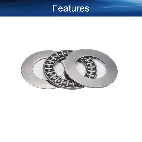 Bettomshin 1Pc AXK2035+2AS Thrust Needle Roller Bearing with 2 Washers, 20 x 35 x 4mm for Machinery and Robotics