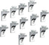 Tiberham Glass Shelf Bracket, 12 Pcs Zinc Alloy Polished Chrome Right Angle Shelf