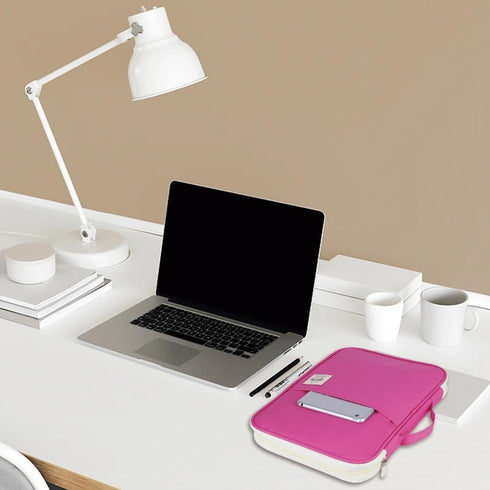Multi-Functional A4 Document Bags, Zippered File Folder, Portfolio Pouch Organizer with Handle for School Office
