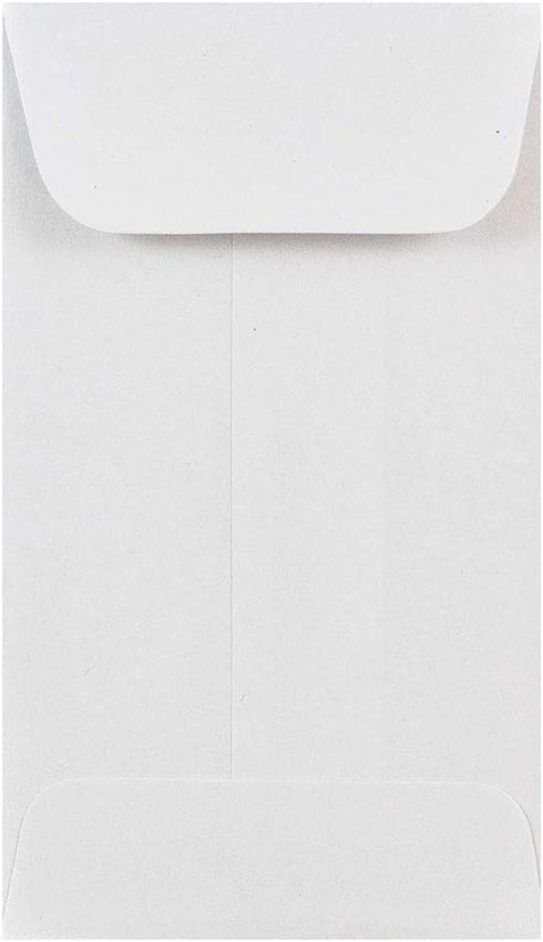 JAM PAPER #3 Coin Business Commercial Envelopes, 2 1/2 x 4 1/4, White, 50/Pack