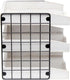 Elegant Designs HG1022-WWH Wood Desk Organizer, Home Office Mail Letter Tray with 3 Shelves, White Wash