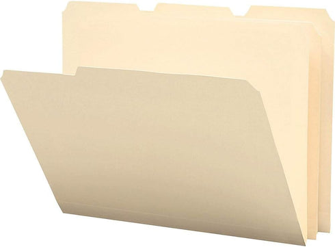 Smead Poly File Folder, 1/3-Cut Tab, Letter Size, Manila, 12 per Pack