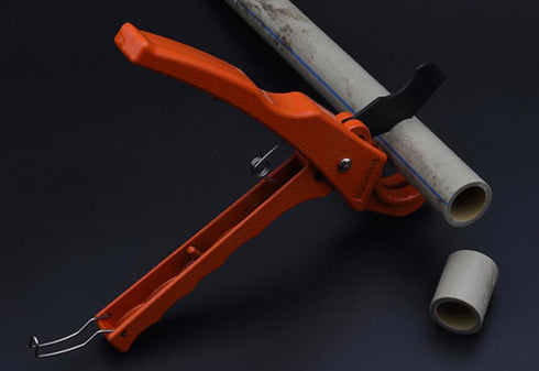 Edward Tools PVC Pipe Cutter up to 1 1/4" - Pro Ratcheting PVC Pipe Cutter Shears - SK5 Steel Easy Cut Blade - Aluminum Body with Ergonomic Grip - Safety Lock Handle