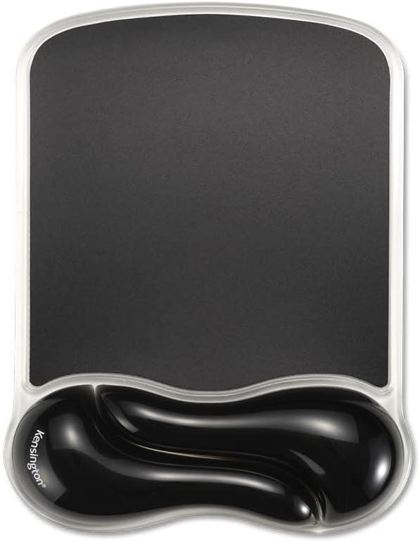 Kensington Duo Gel Mousepad with Wrist Rest, Ergonomic Non-Skid Gel Mouse Pad for Computer, 9.6" x 7.6" (Black)