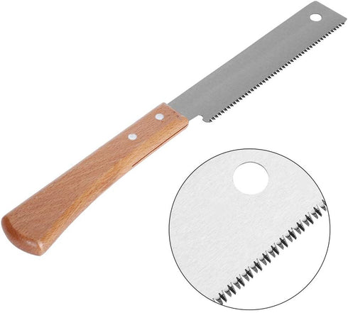Small Hand Saw, Woodworking Flush Cut Trim Saw with Wood Handle, Household Cutting Tool