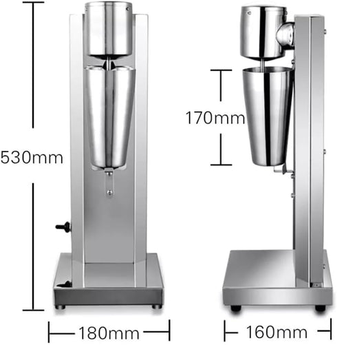 Qgnaewnoyj Commercial 180W 18000RPM, Milkshake Maker | Stainless Steel Drink Mixer for Smoothies, Malt, Milk Tea Ideal