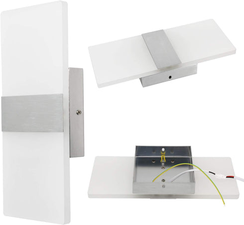 Dimmable 12W, HS521-1 Lightess Modern Wall Sconce Up Down Wall Lights Acrylic LED Wall Lamp for Hallway Bedroom