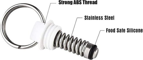 4PCS FERRODAY Corny Keg Pressure Relief Valve, Plastic Ball Lock Keg Lid Relief Valve for Cornelius Corny Keg Lid