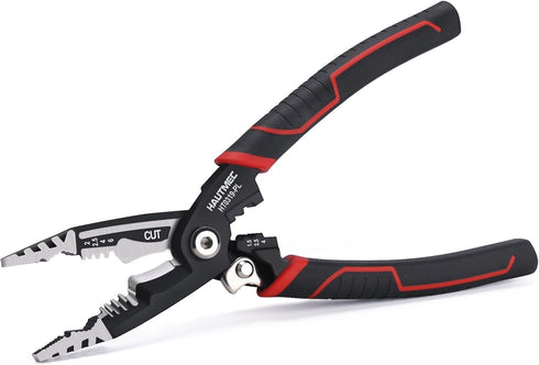 HAUTMEC Forged Wire Stripper Pliers 8", Compact Design, Multifunction Electrical Tool: Pliers, Stripper, Cable Cutter,