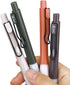 HeTaoCat Retractable Gel Pens, 0.5mm Fine Point, Quick Drying Black Ink Gel Pens, Box of 6 for Writing and Drawing