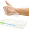 300pcs Disposable Plastic Gloves, Latex Free, Clear Polyethylene Hand Gloves for Cleaning & Food Handling