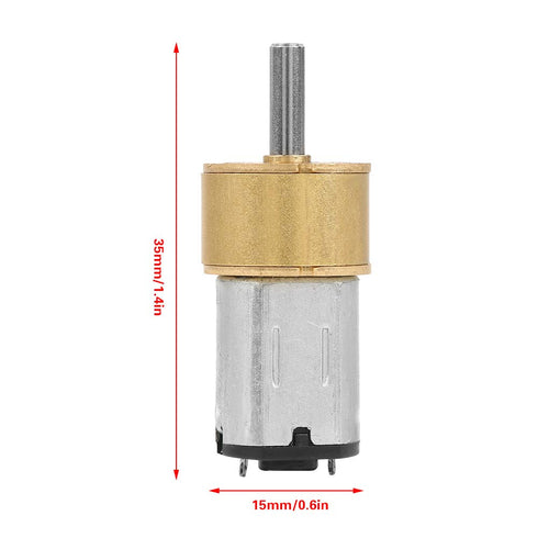 6V 60 RPM/100 RPM/300 RPM/600 Toy(600RPM) DC RPM Micro Speed Reduction Motor Micro Metal Gear Box for RC Car Robot DIY