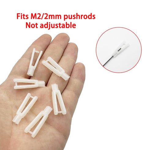 URIMPAVIDO 20PCS 29mm (2x29mm Clevis White Plastic Clevis for RC Airplane Plane Helicopter DIY Model Toy Replacement