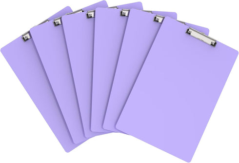 Set of 6 Extra Large 11x17 Clipboards, Plastic Drawing Boards with Horizontal & Vertical Low Profile Clip for Art