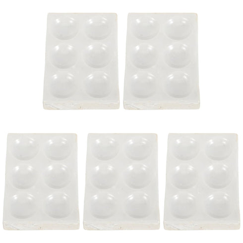 ULTECHNOVO 5 Pcs Ceramic Reaction Plate - Laboratory Tools Chemistry Lab Spot Plate, Depressions Spot Plate, Teaching