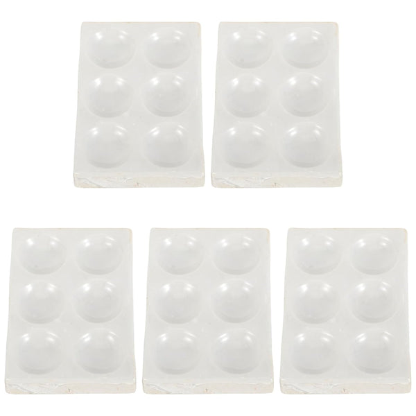 ULTECHNOVO 5 Pcs Ceramic Reaction Plate - Laboratory Tools Chemistry Lab Spot Plate, Depressions Spot Plate, Teaching