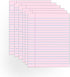 School Smart 3-Hole Punched Filler Paper, 8-1/2 x 11 Inches, Pink, 100 Sheets