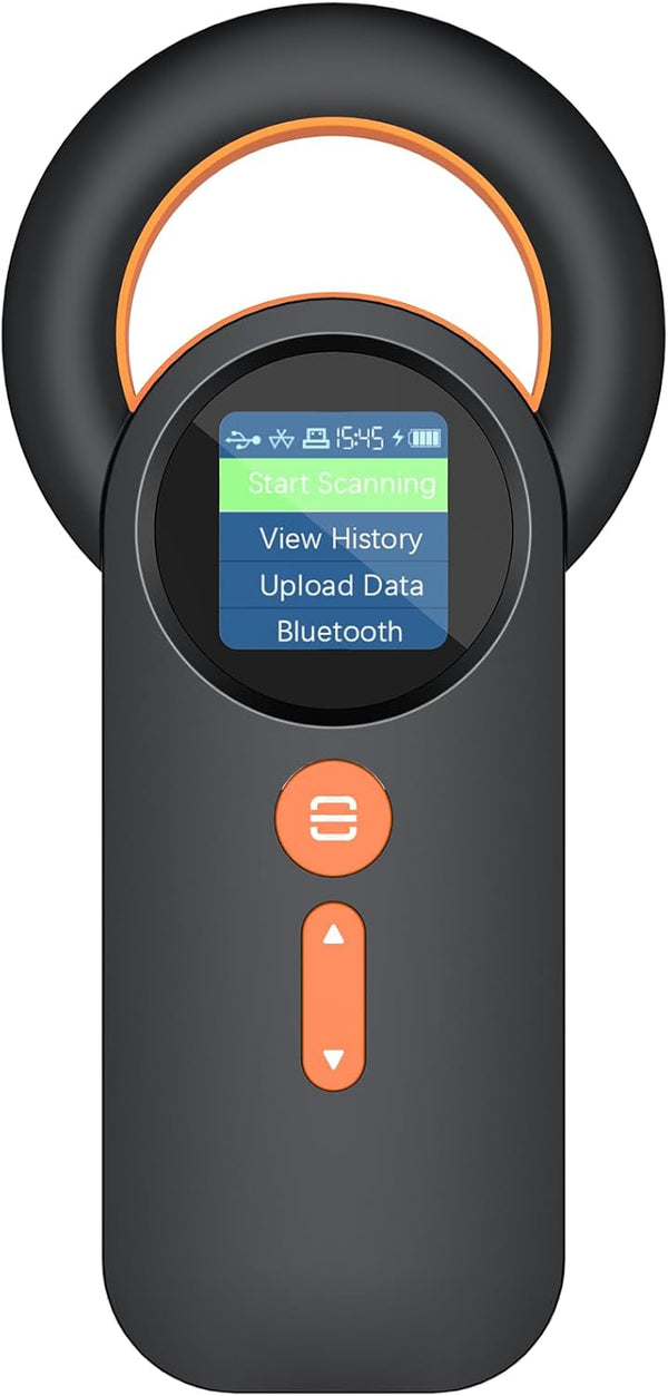 Bluetooth Pet Microchip Reader, Alacrity 3-in-1 Animal Universal Microchip Tag Reader Scanner with 1.44” TFT Screen