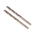 Twist Drill Bits, 4.6mm Drilling Diameter, Titanium Coated High Speed Steel 6542, 2-Pieces for Stainless Steel