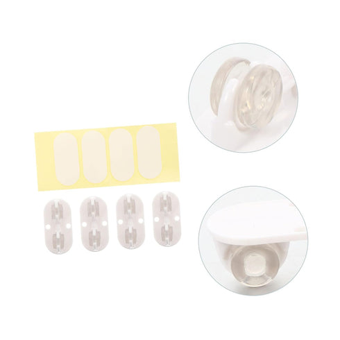 8pcs Self-Adhesive Caster Wheels for Storage Box Practical Sticky Wheels for Bedside Tables Side Cabinets and More