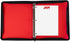 JAM PAPER Plastic Zipper 1.5 Inch Binder, Red, 3 Ring Binder, Sold Individually