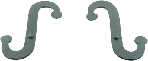 6.25 Renovators Supply Manufacturing Shutter Dogs Pair in Black Decorative S Shaped Wrought Iron Shutter Dogs