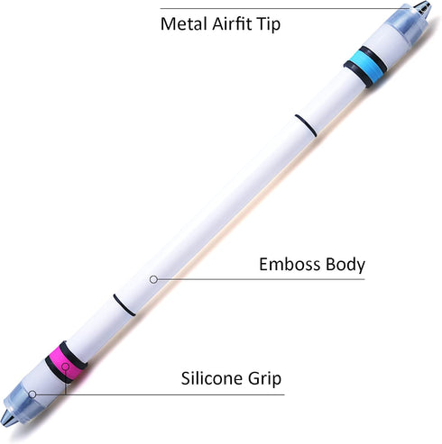 Ivan Emboss Mod Spin Pen - Blue & Pink Grip for Beginners