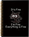 Funny Cat Notebook Journal, Inspirational Gifts for Cat Lovers, Hardcover Spiral Notebook (5.5x8.3)